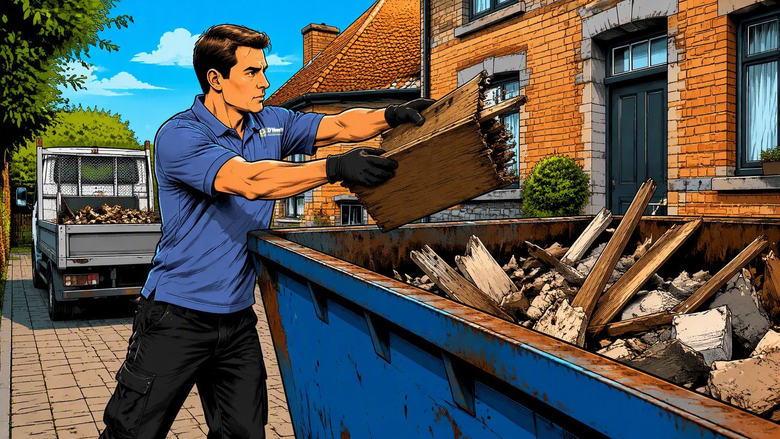 Illustration: container delivery & collection